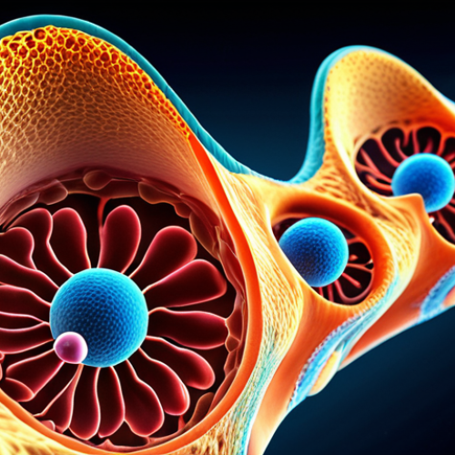 Home 15 **Cell Signaling & Transport:** A microscopic view of a cell membrane with molecules passing through, rendered in a style that combines scientific accuracy with artistic flair. Include dynamic lighting and a color scheme that highlights the energy transfer processes.