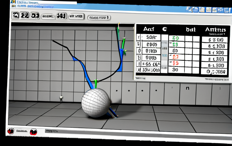 **A virtual physics laboratory showcasing a simulation of projectile motion, with a ball being launched at an angle. Graphs displaying velocity and distance over time are visible, and the background shows a physics textbook and laboratory equipment.**