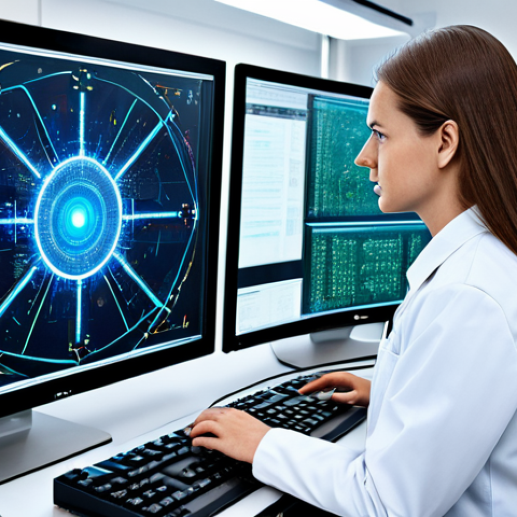 Quantum Computing**
A professional scientist in a clean, modern laboratory, working with a quantum computer, surrounded by complex circuits and holographic displays, fully clothed, appropriate attire, safe for work, perfect anatomy, natural proportions, professional environment, high quality, professional, family-friendly.
**