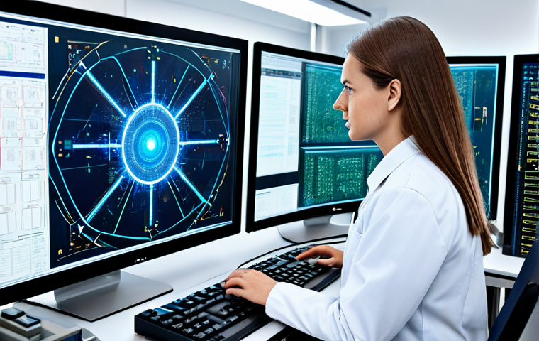 Quantum Computing**
A professional scientist in a clean, modern laboratory, working with a quantum computer, surrounded by complex circuits and holographic displays, fully clothed, appropriate attire, safe for work, perfect anatomy, natural proportions, professional environment, high quality, professional, family-friendly.
**